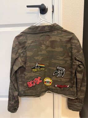 Camouflage Jean Jacket with Patches